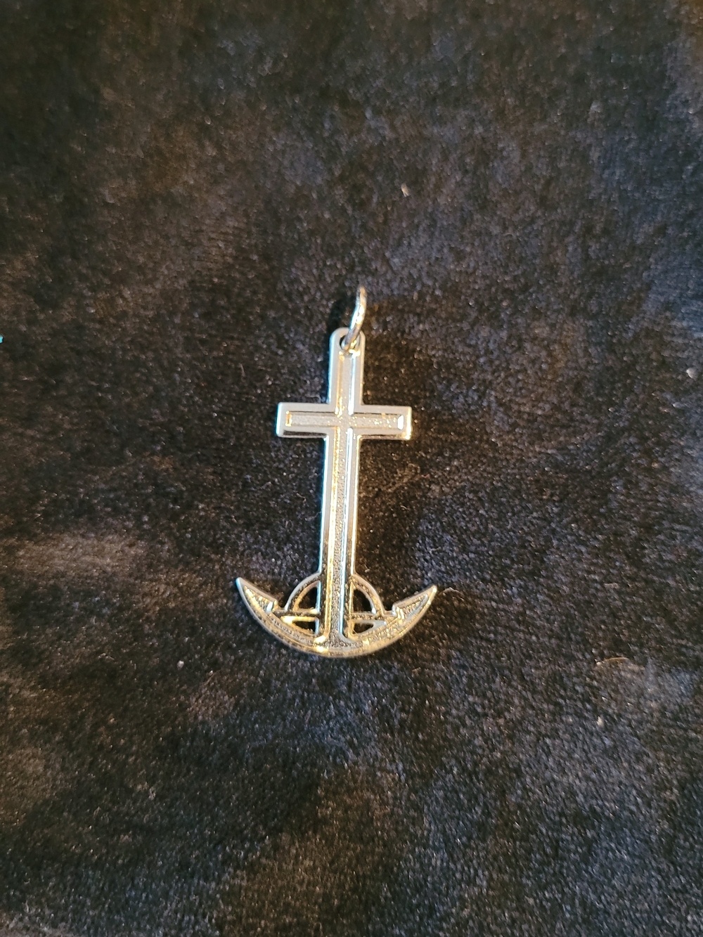 Terra Sancta Silver Cross Anchor Pendant